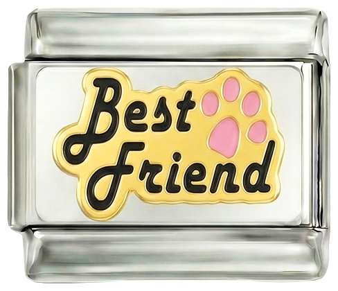 A ADICIONAR - Best Friends, em preto com uma pata rosa
