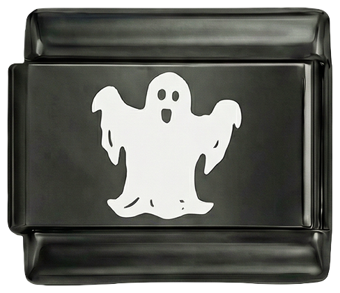 Fantasma branco em pendente preto