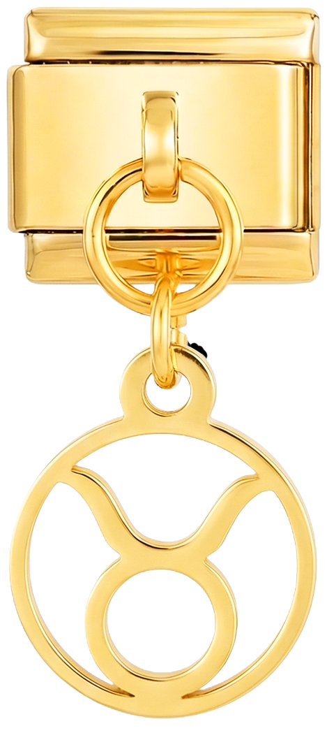 Signo de Touro pendurado em dourado