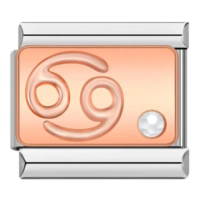 Cancer with Stone, on Silver - Charms Official