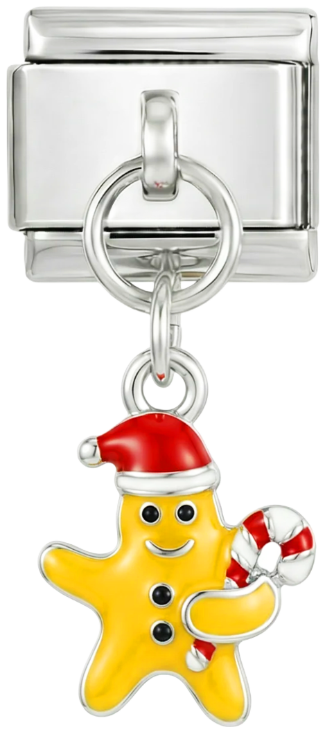 Christmas Gingerbread, on Silver - christmas-gingerbread-on-silver.png