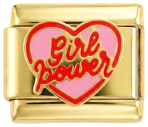 Girl Power com Coração em Dourado