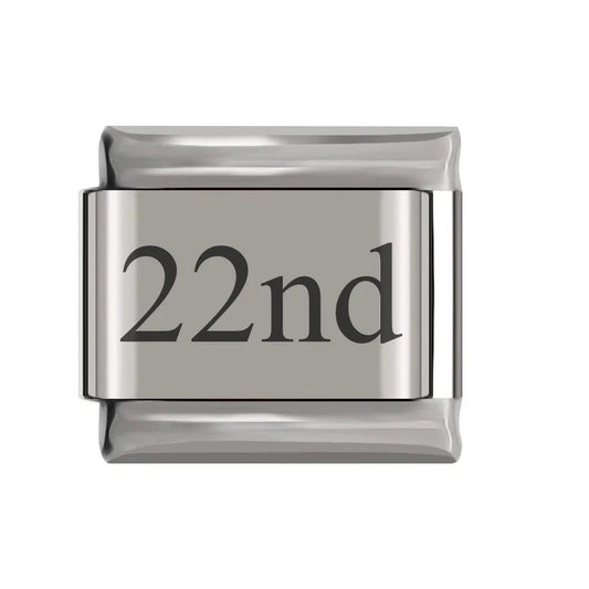 22nd, on Silver - Charms Official