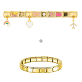 Conjunto de verão dourado
