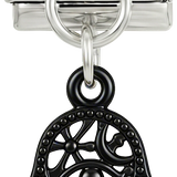 A adicionar - Mão de Fátima preta, em prata