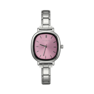 Relógio Capri Prata – Edição com mostrador rosa