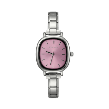 Relógio Capri Prata – Edição com mostrador rosa