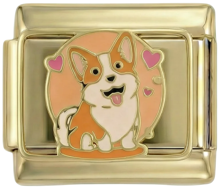 Corgi sobre ouro