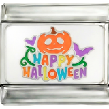 A Adicionar - Feliz Halloween com Abóbora em Prata
