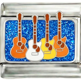 Várias guitarras, sobre prata