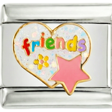 Friends Heart with Flower and Star - friends-heart-with-flower-and-star-on-silver.png